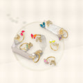 Butterfly-Shaped Minimalist Copper Ring with 18K Gold Plating and Micro-Pave Zirconia Accents for Women styled ecommerce image for women