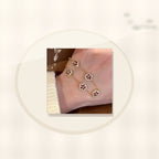 Elegant Floral Hand Chain for Women Made of Brass with Zircon Inlay, Minimalist Luxury Style Bracelet for Daily Wear and Office Use styled ecommerce image for women