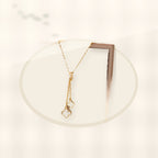 Minimalist Four-Leaf Clover Pendant Necklace for Women and Men in Titanium Steel with Micro-Pave Copper Inlay and Plated Finish on O-Chain styled ecommerce image for women
