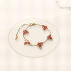 Butterfly-Shaped Titanium Steel Bracelet for Women with Gold Plating Minimalist Fashionable Personalized Accessory styled ecommerce image for women