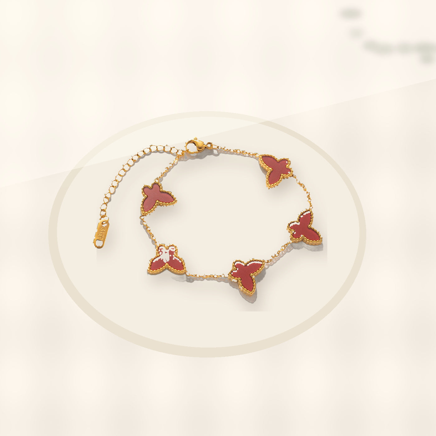 Butterfly-Shaped Titanium Steel Bracelet for Women with Gold Plating Minimalist Fashionable Personalized Accessory styled ecommerce image for women