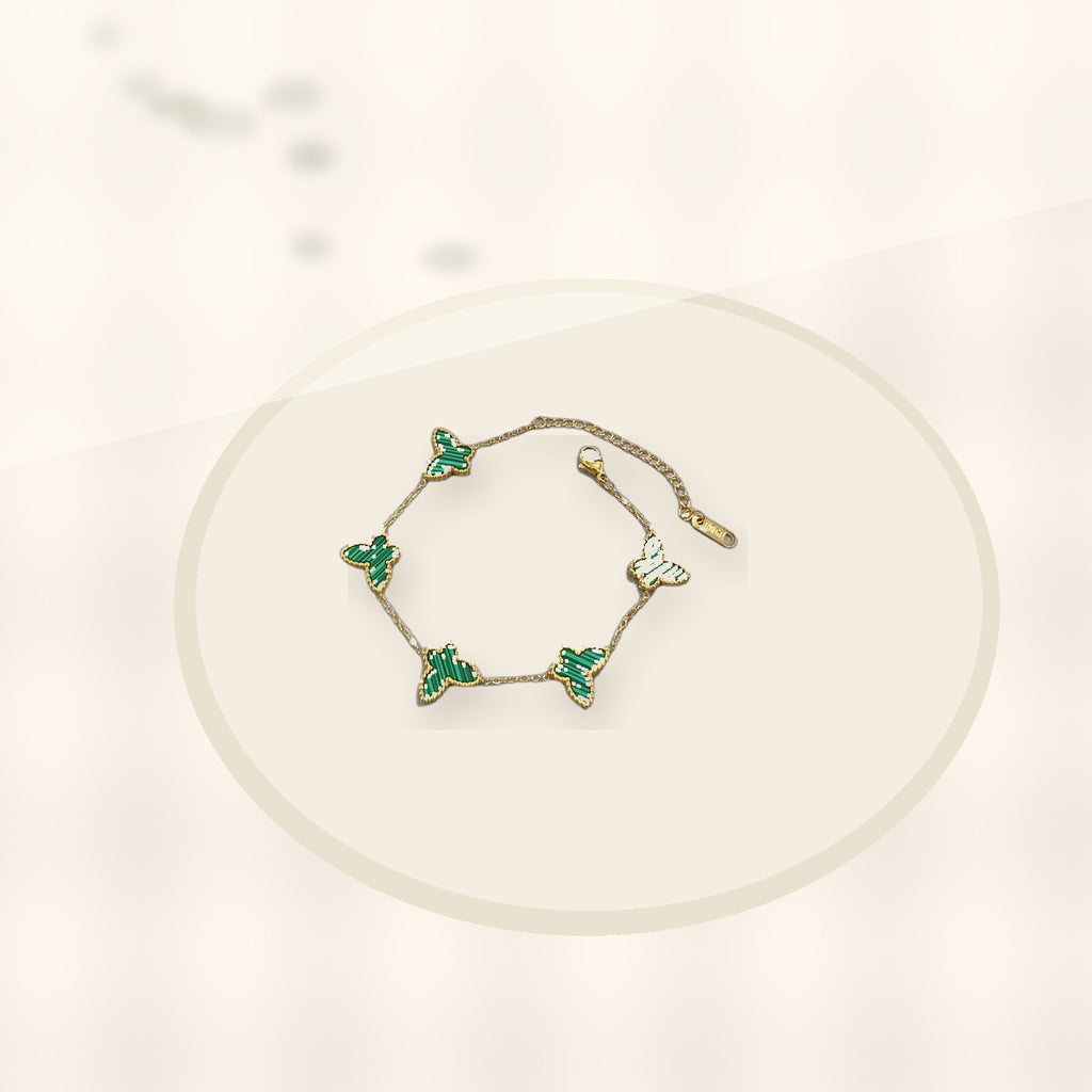 Butterfly-Shaped Titanium Steel Bracelet for Women with Gold Plating Minimalist Fashionable Personalized Accessory styled ecommerce image for women