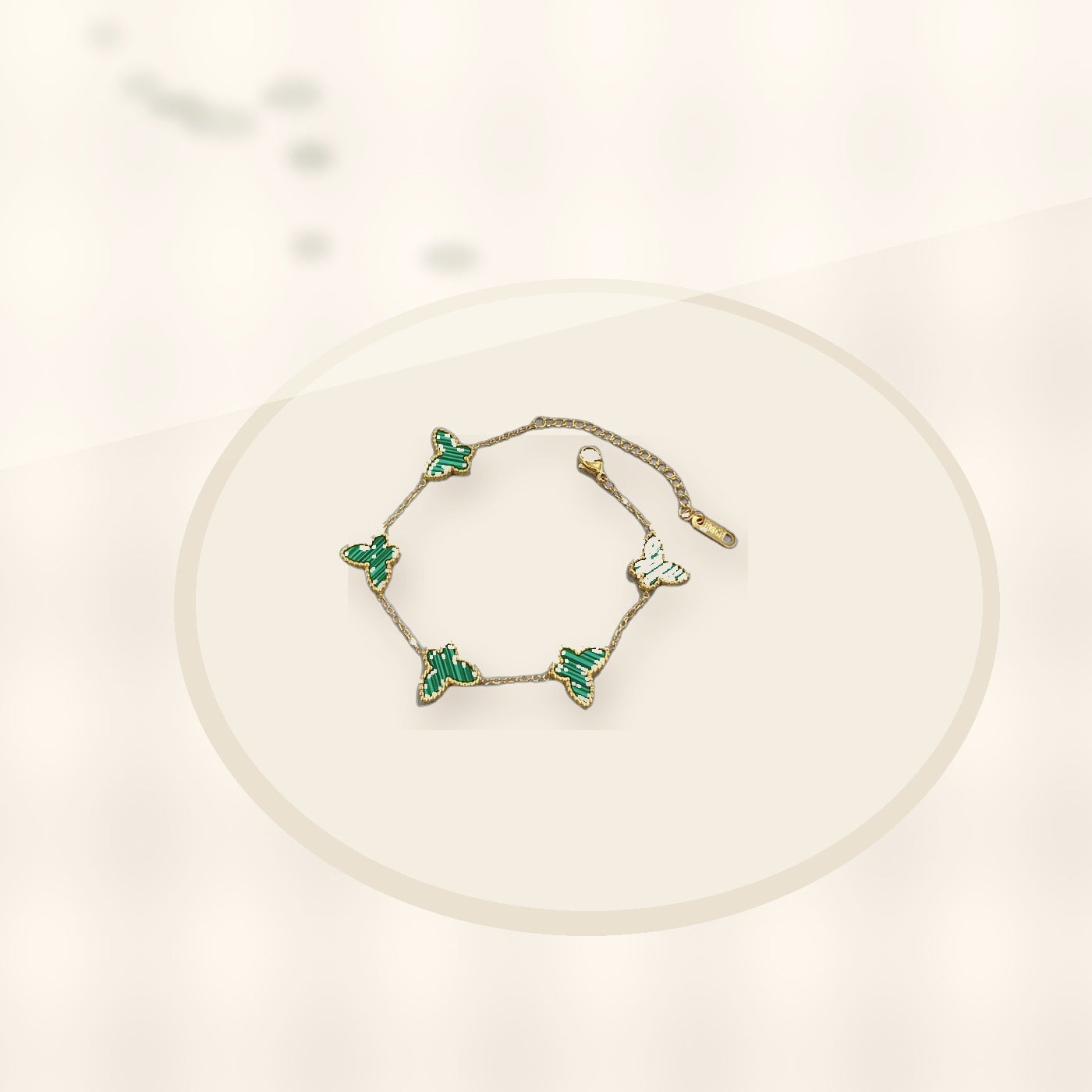 Butterfly-Shaped Titanium Steel Bracelet for Women with Gold Plating Minimalist Fashionable Personalized Accessory styled ecommerce image for women