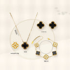 Elegant Four-Leaf Clover Bracelet with Rhinestone Inlay in Titanium Steel, Adjustable Two-Way Design for Women styled ecommerce image for women