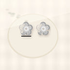 Minimalist Five-Petal Flower Necklace Set in Titanium Steel with Laser-Cut Clover Design, Electroplated Finish, O-Chain, for Women styled ecommerce image for women