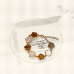 Elegant Floral Enamel Bracelet for Women in Alloy with Vintage Minimalist Style styled ecommerce image for women