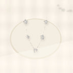 Minimalist Five-Petal Flower Necklace Set in Titanium Steel with Laser-Cut Clover Design, Electroplated Finish, O-Chain, for Women styled ecommerce image for women