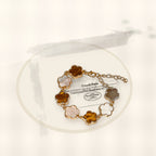 Elegant Floral Enamel Bracelet for Women in Alloy with Vintage Minimalist Style styled ecommerce image for women