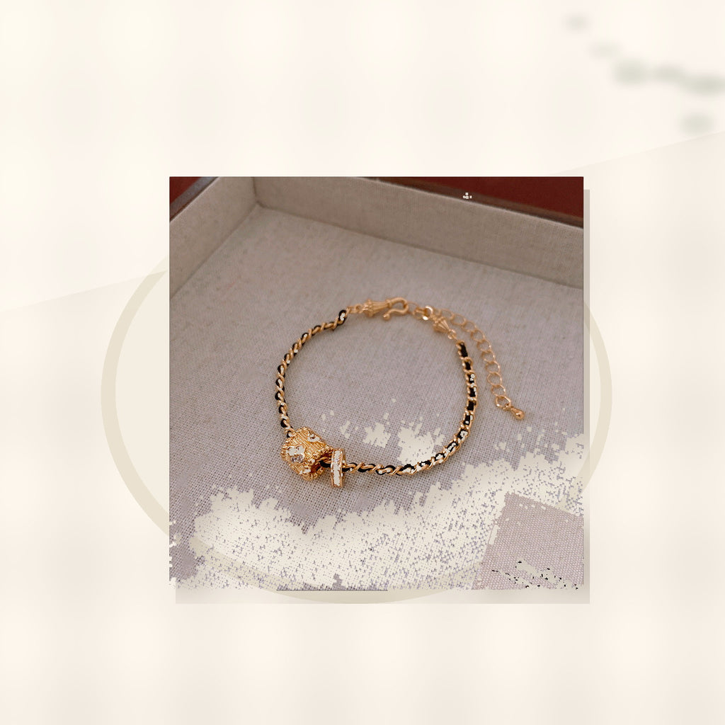 Elegant Floral Enamel Bracelet for Women in Alloy with Vintage Minimalist Style styled ecommerce image for women