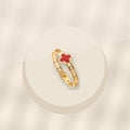 Minimalist Lucky Clover Shaped 316L 316L Stainless Steel Bracelet with Gold Electroplated for Women - ivory marble minimal luxury product photo
