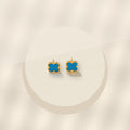 Minimalist Clover-Shaped 316L 316L Stainless Steel Stud Earrings for Women with Gold Gold Electroplated finish Hypoallergenic Fashion Jewelry - ivory marble minimal luxury product photo