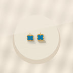 Minimalist Clover-Shaped 316L 316L Stainless Steel Stud Earrings for Women with Gold Gold Electroplated finish Hypoallergenic Fashion Jewelry - ivory marble minimal luxury product photo