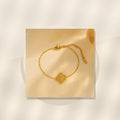 Fashionable Four-Leaf Clover Clavicle Necklace Set for Women in 316L 316L Stainless Steel with Laser Finish and Geometric Design - ivory marble minimal luxury product photo