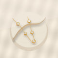 Luxury Gold Electroplated 316L 316L Stainless Steel Four-Leaf Clover Double-Sided Shell Necklace for Women - ivory marble minimal luxury product photo