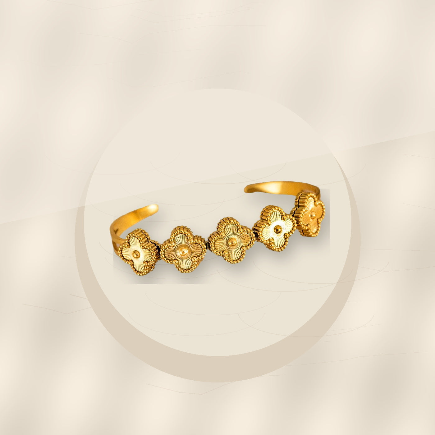 Minimalist Elegant 316L 316L Stainless Steel Bracelet for Women with Gold Electroplated finish and Geometric Oval Design - ivory marble minimal luxury product photo