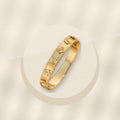 Vintage French-Style 316L 316L Stainless Steel Gold Electroplated Floral Bracelet for Women with Hypoallergenic Finish - ivory marble minimal luxury product photo