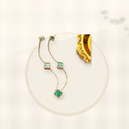 Light Luxury 18K Rose Gold Plated Geometric Four-Leaf Clover Titanium Steel Necklace for Women styled ecommerce image for women