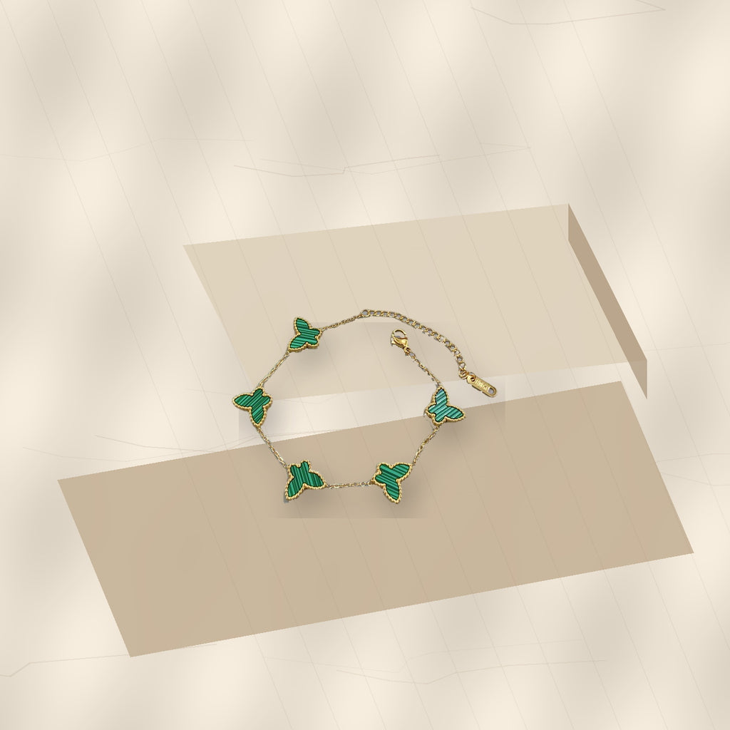Butterfly-Shaped 316L 316L Stainless Steel Bracelet for Women with Gold Electroplated Minimalist Fashionable Personalized Accessory - modern geometric editorial product photo